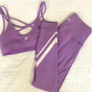 Tory Burch high waist leggings and matching sports bra size small